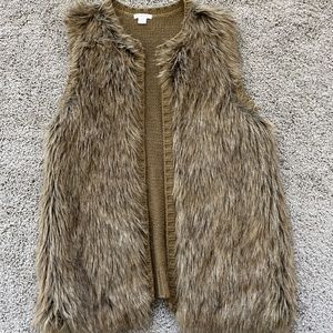 Faux fur vest